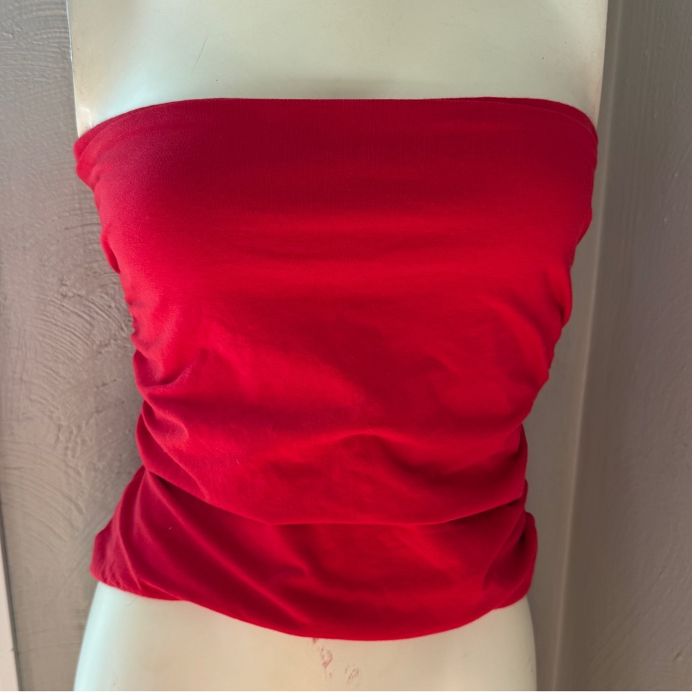 Abercrombie and Fitch red sleeveless halter top size large